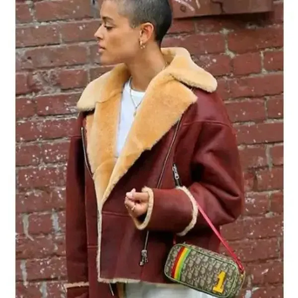 Julien Calloway Leather Shearling Jacket - Gossip Girl Inspired