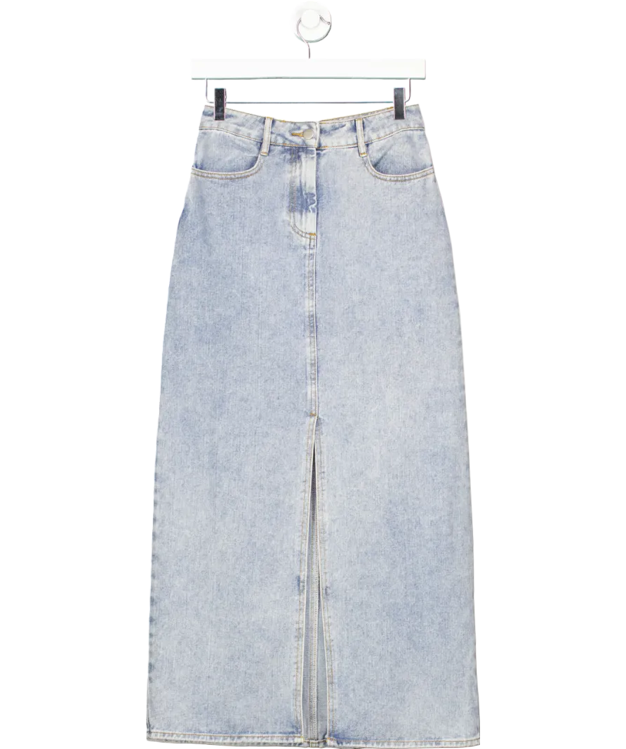 Karen Millen Blue Denim Maxi Skirt UK 6