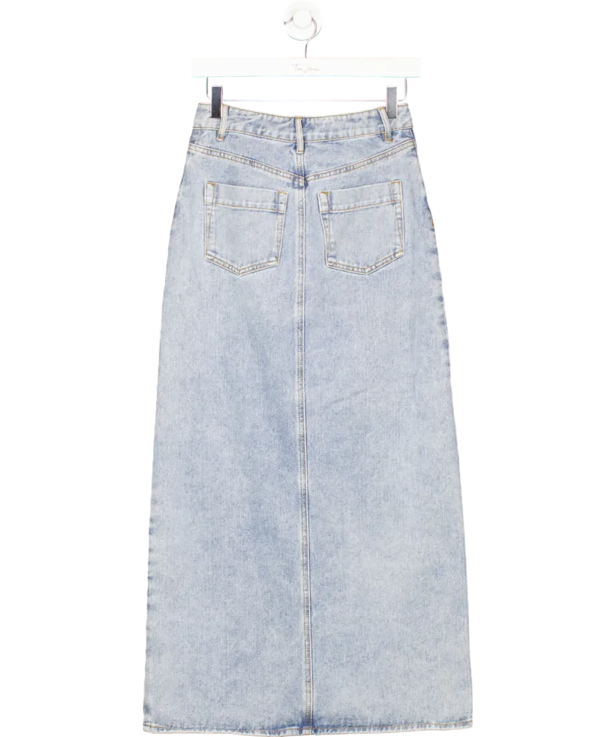 Karen Millen Blue Denim Maxi Skirt UK 6