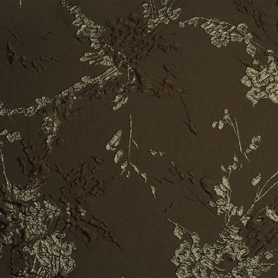 Khaki Metallic Cloqué