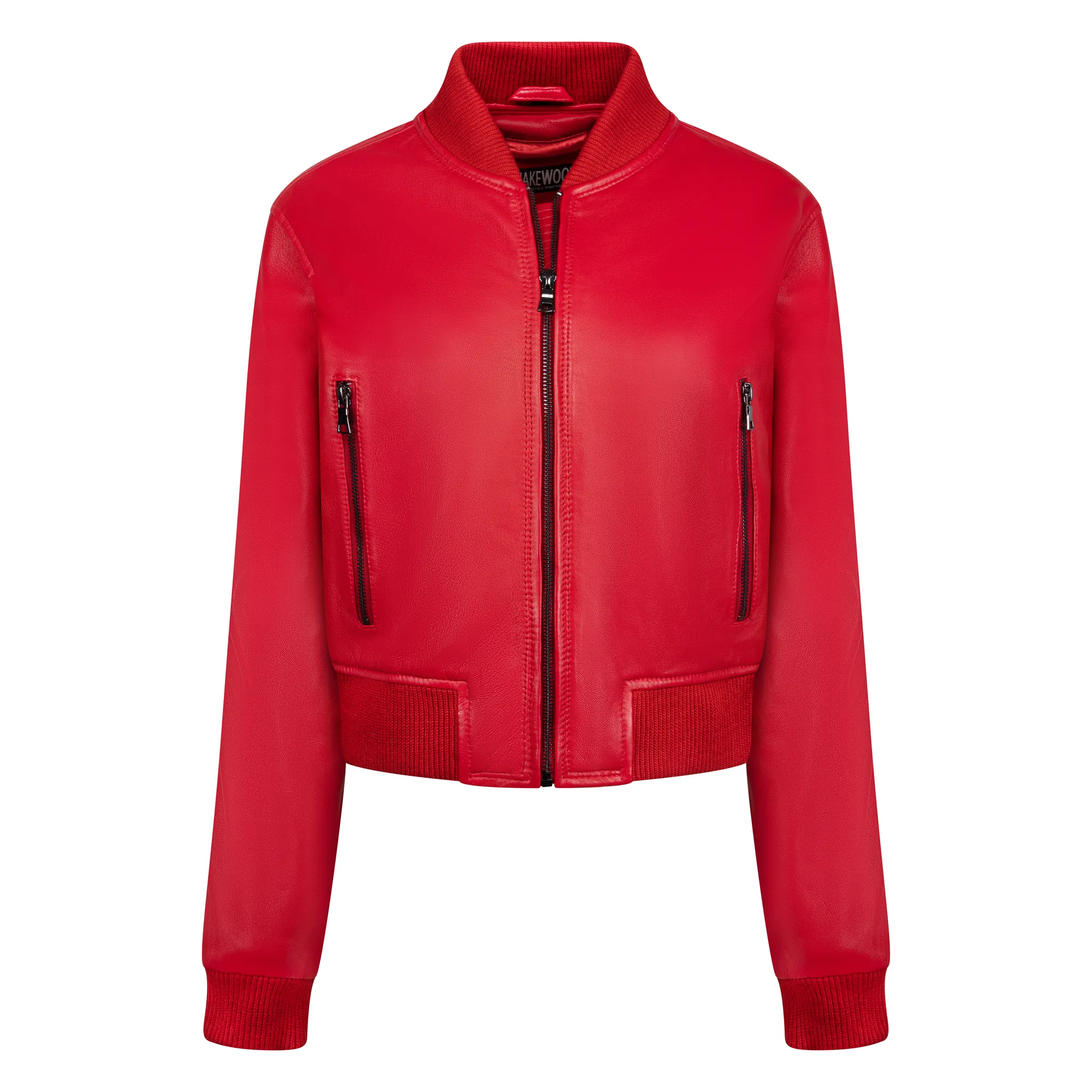 Ladies cropped leather jacket Style # 1018