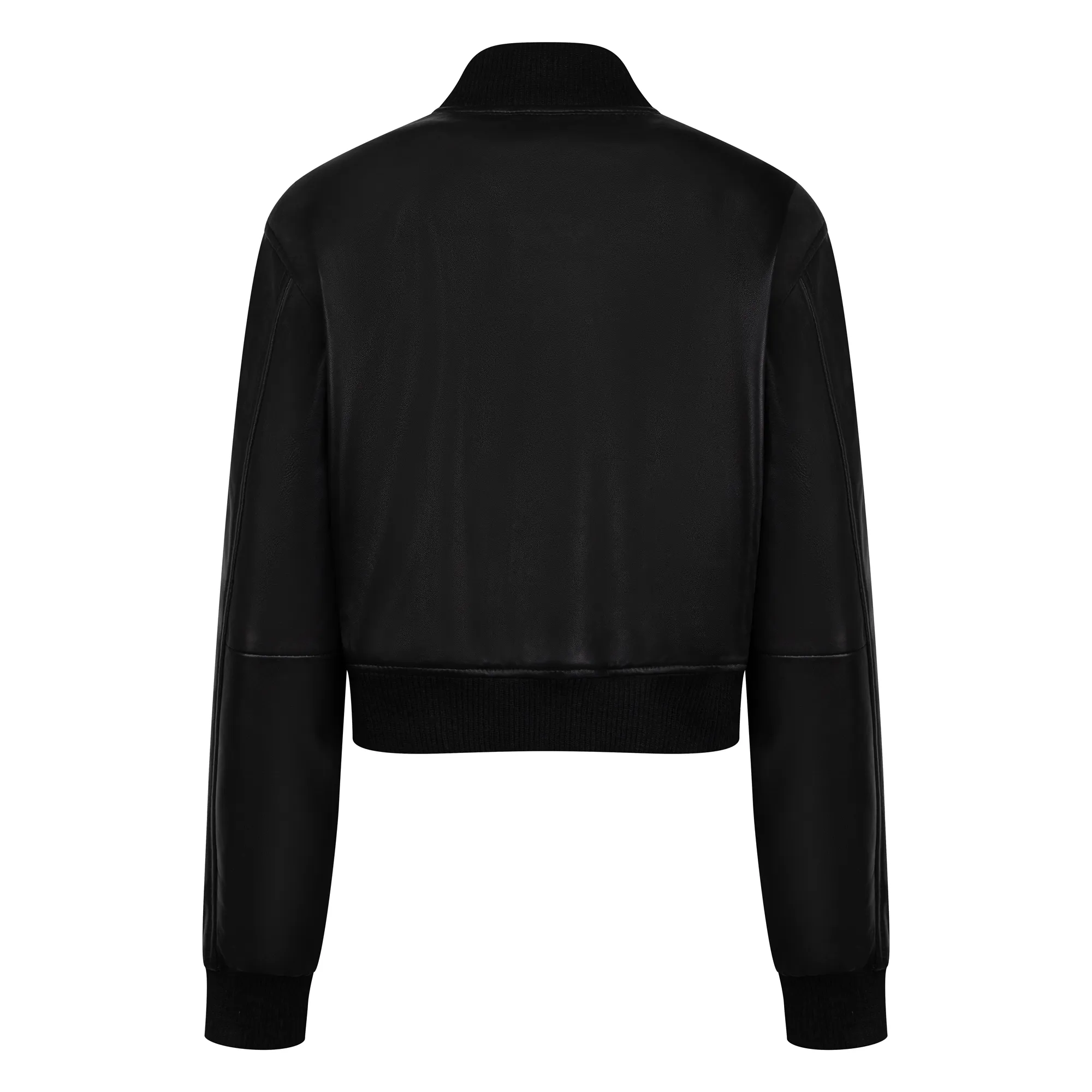 Ladies cropped leather jacket Style # 1018