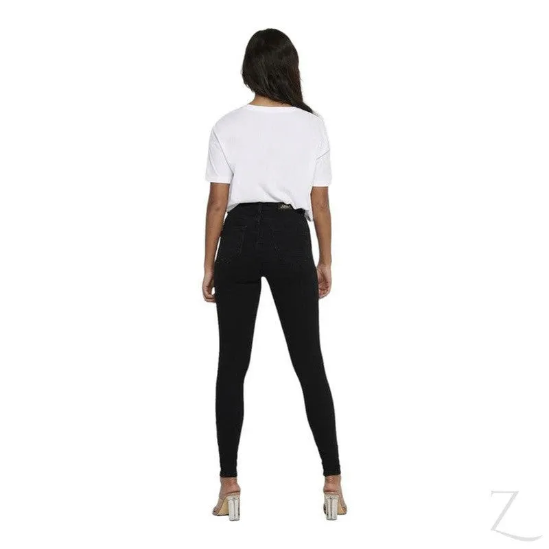 Ladies Super Stretchy Super Skinny Push Up Denim Jeans | Plain | "Phela"