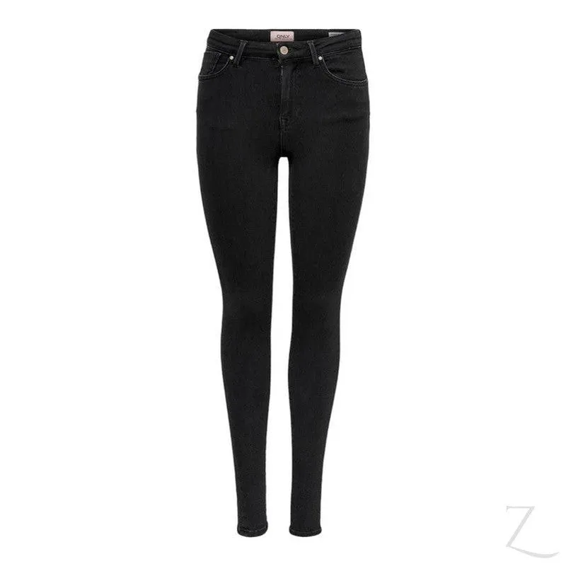 Ladies Super Stretchy Super Skinny Push Up Denim Jeans | Plain | "Phela"