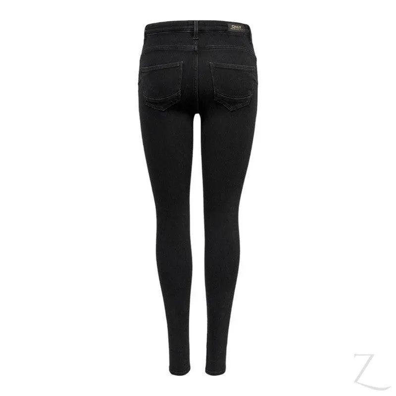 Ladies Super Stretchy Super Skinny Push Up Denim Jeans | Plain | "Phela"