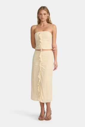 Leura Midi Skirt - Beige