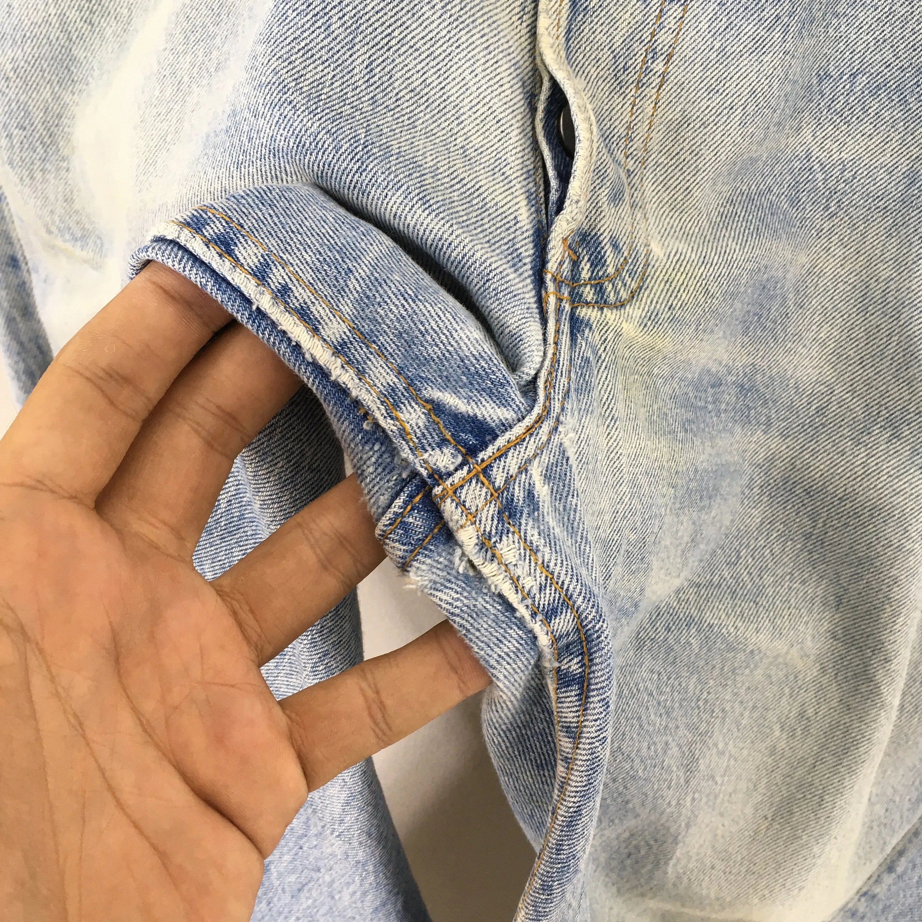 Levi's 501 Faded Blue Stonewash Jeans Size 35x28.5
