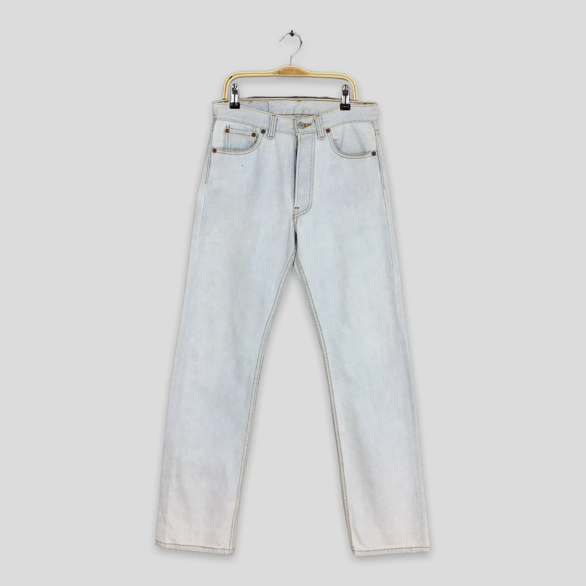 Levi's 501 Faded Pale Blue Jeans Size 28x30