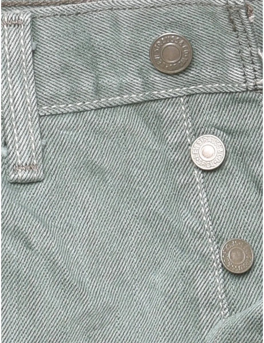 Levi's 501 Light Green Straight-Fit Jeans - W33 L34
