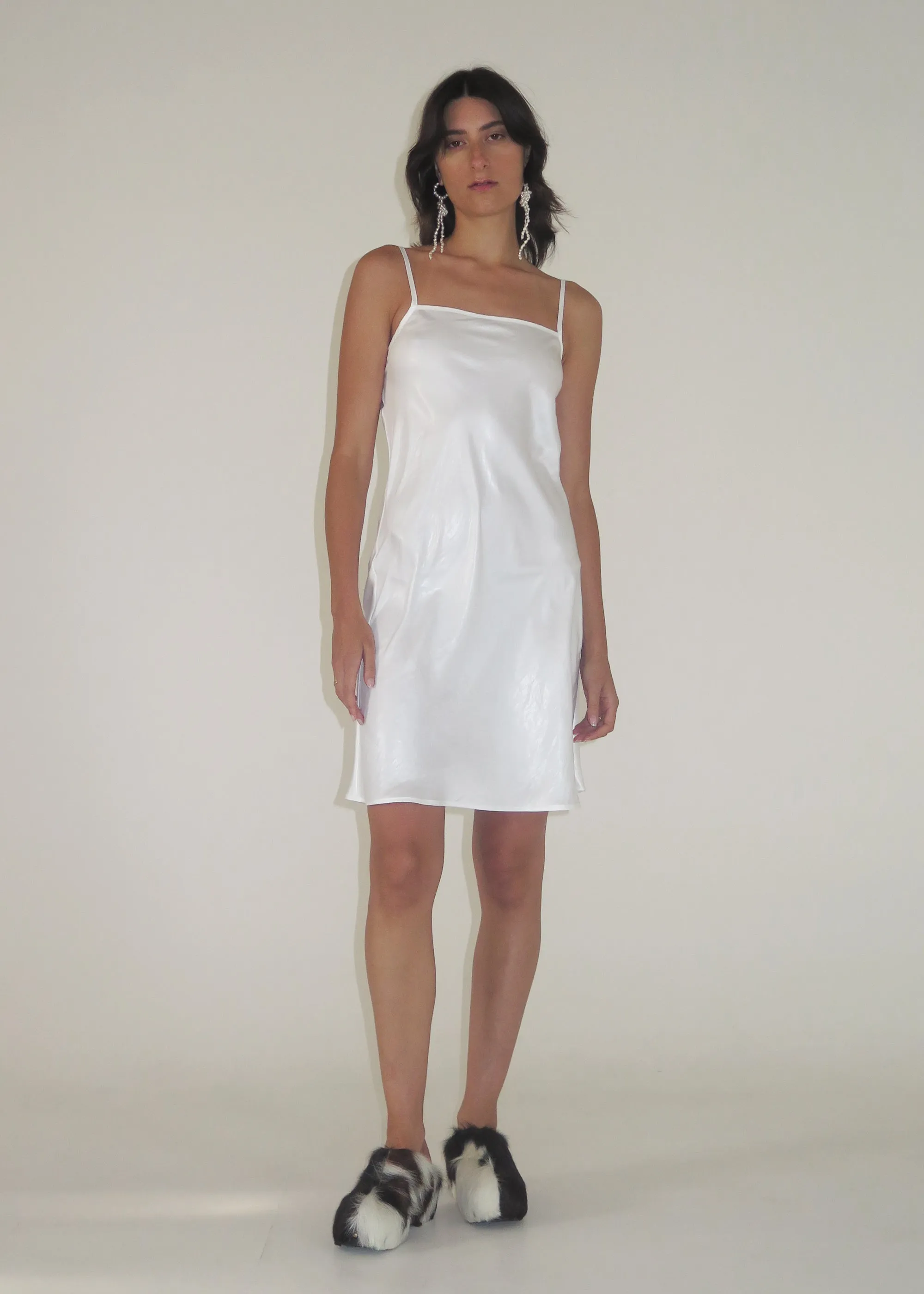 Liquid Slip Dress ~ Porcelain