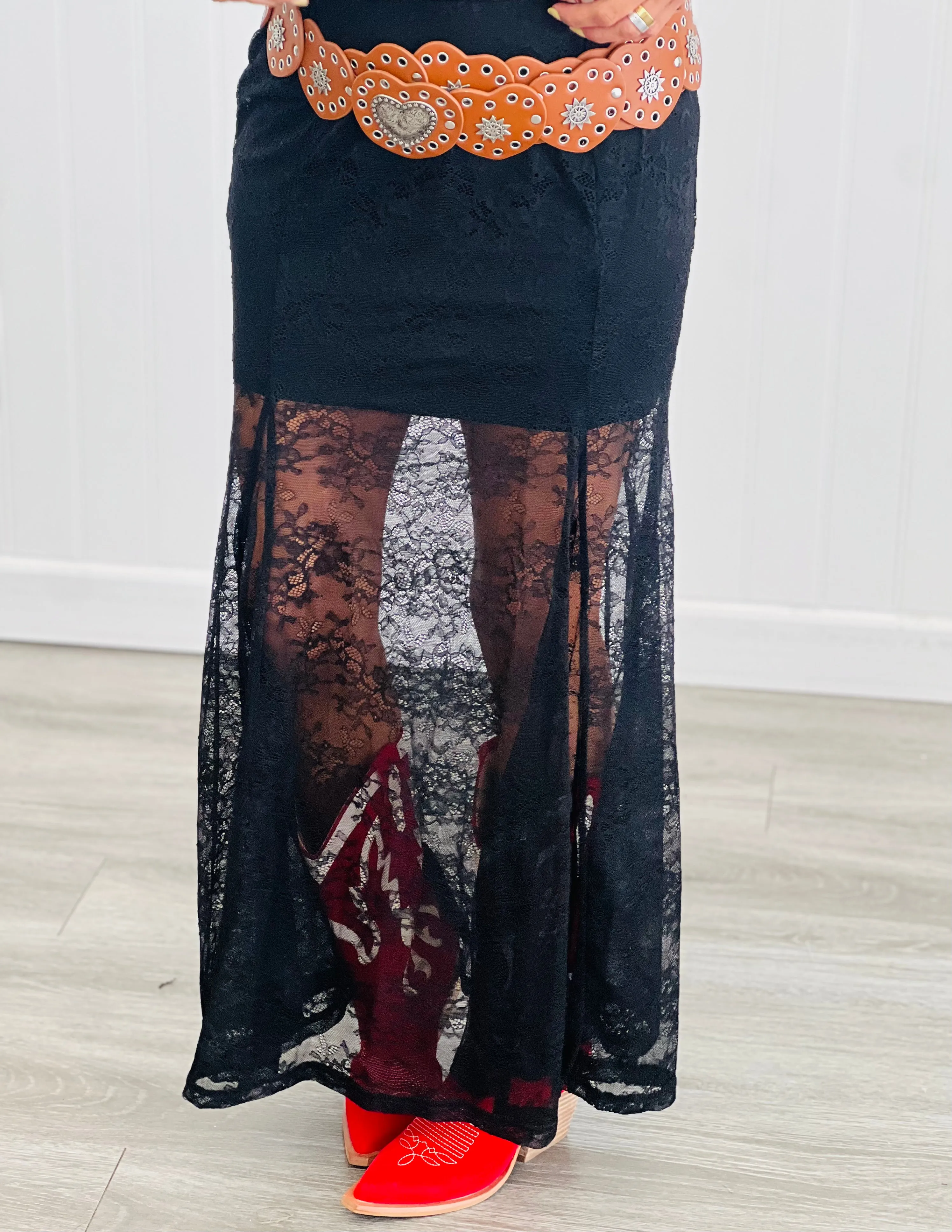 Lovely Lace Maxi Skirt (Reg & Plus)-2 Colors