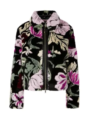 Marc Cain Faux Fur Floral Outdoor Jacket