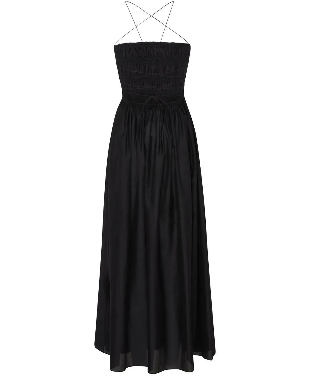 Matteau Shirred Lace-Up Dress