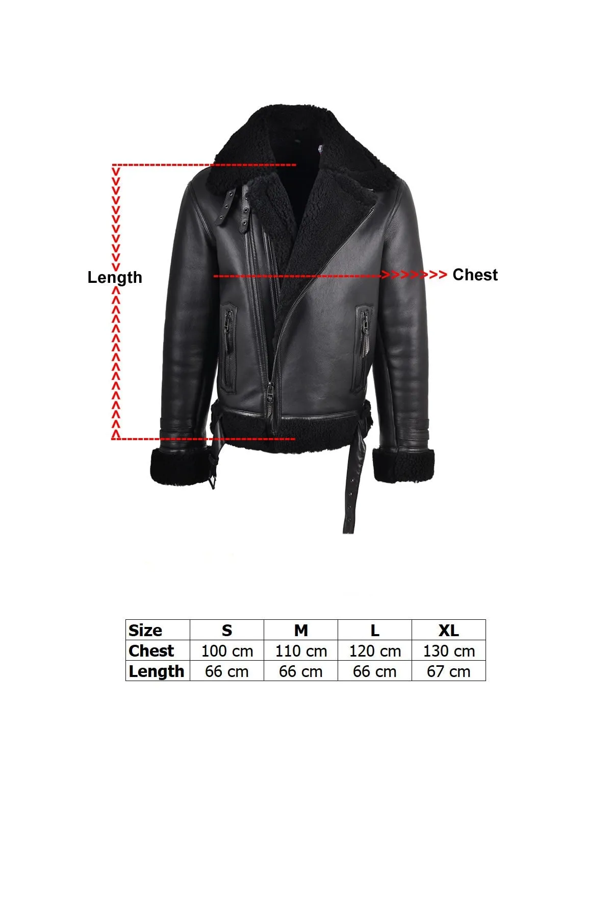 Men’s Black Curly Shearling Jacket