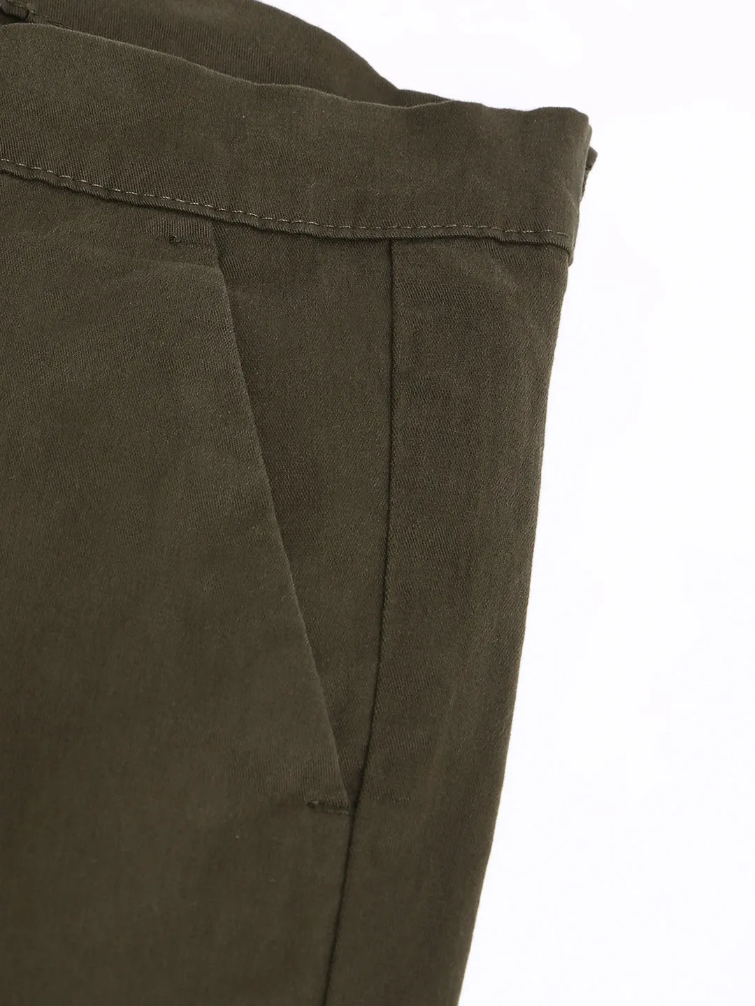 Men's Tapered Fit Cotton Chinos (Olive)
