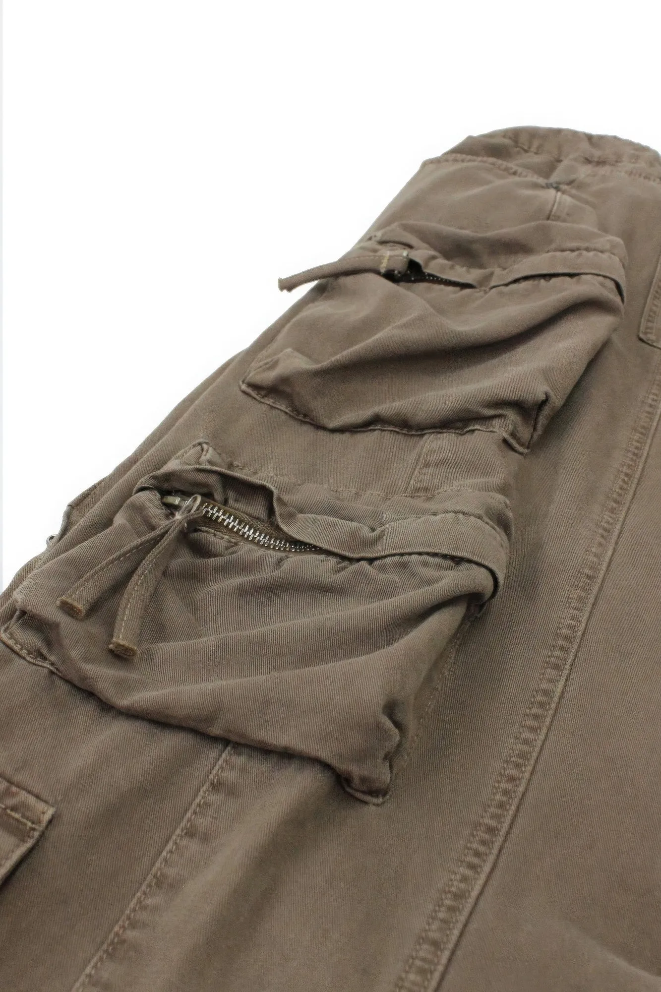 Men's Taupe Baggy Fit Cargo Pants