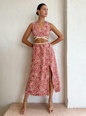 Mon Renn Monte Floral Midi Dress in Monte Floral
