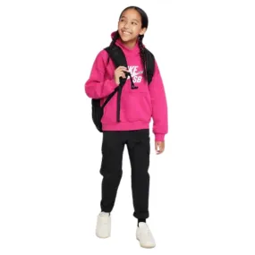 Nike SB Icon Fleece EasyOn Big Kids' Oversized Pullover Hoodie in Pink
