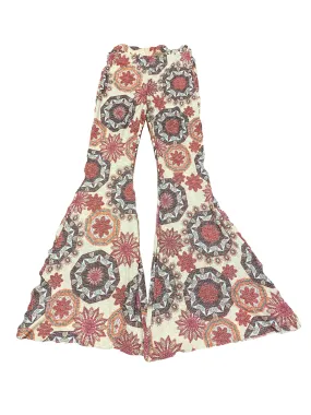 Orange Paisley Bell Bottom Leggings- Size Medium Only