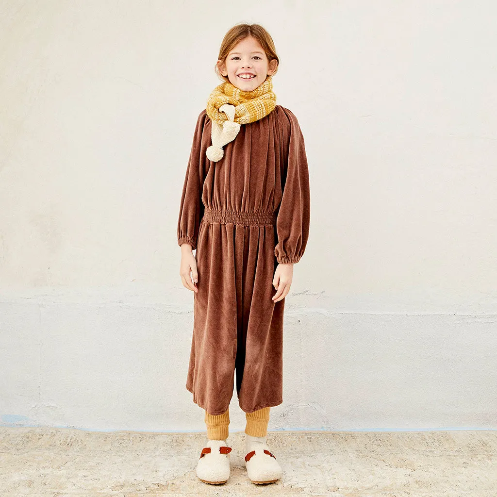 Overall Smocked Brownie