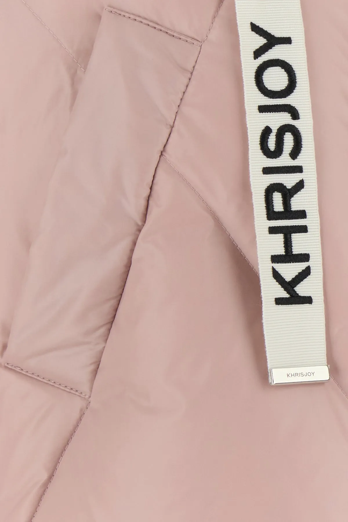 Pastel pink nylon down jacket