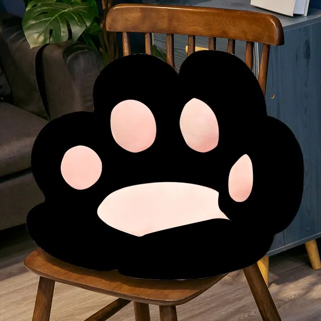 Plush Cat Paw Chair Pillows Child Seat Cushion