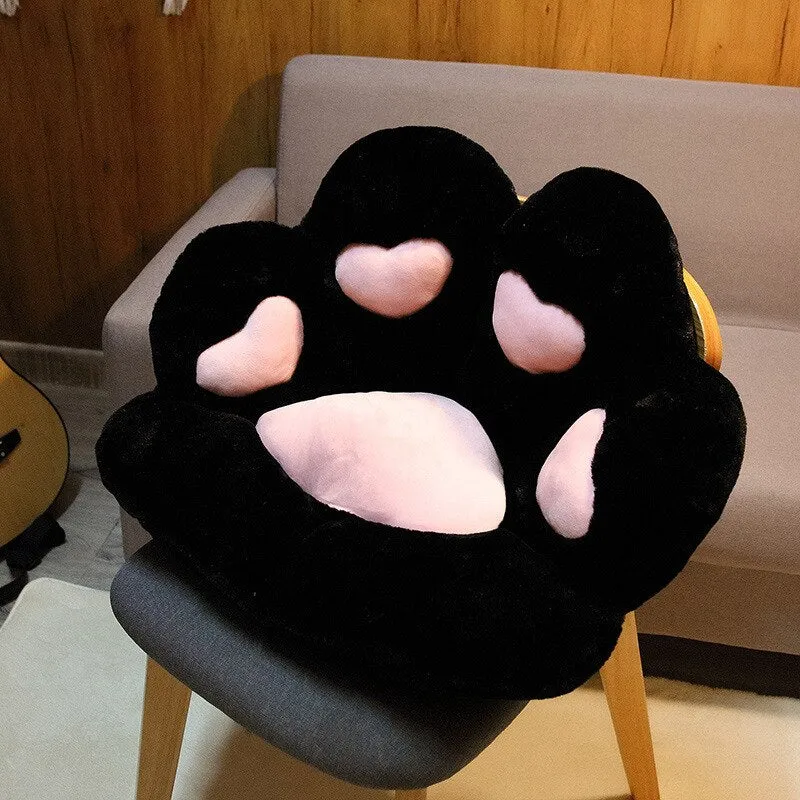 Plush Cat Paw Chair Pillows Child Seat Cushion