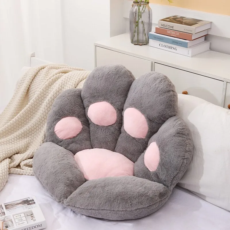 Plush Cat Paw Chair Pillows Child Seat Cushion