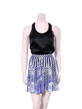 Printed Pleated Skirt