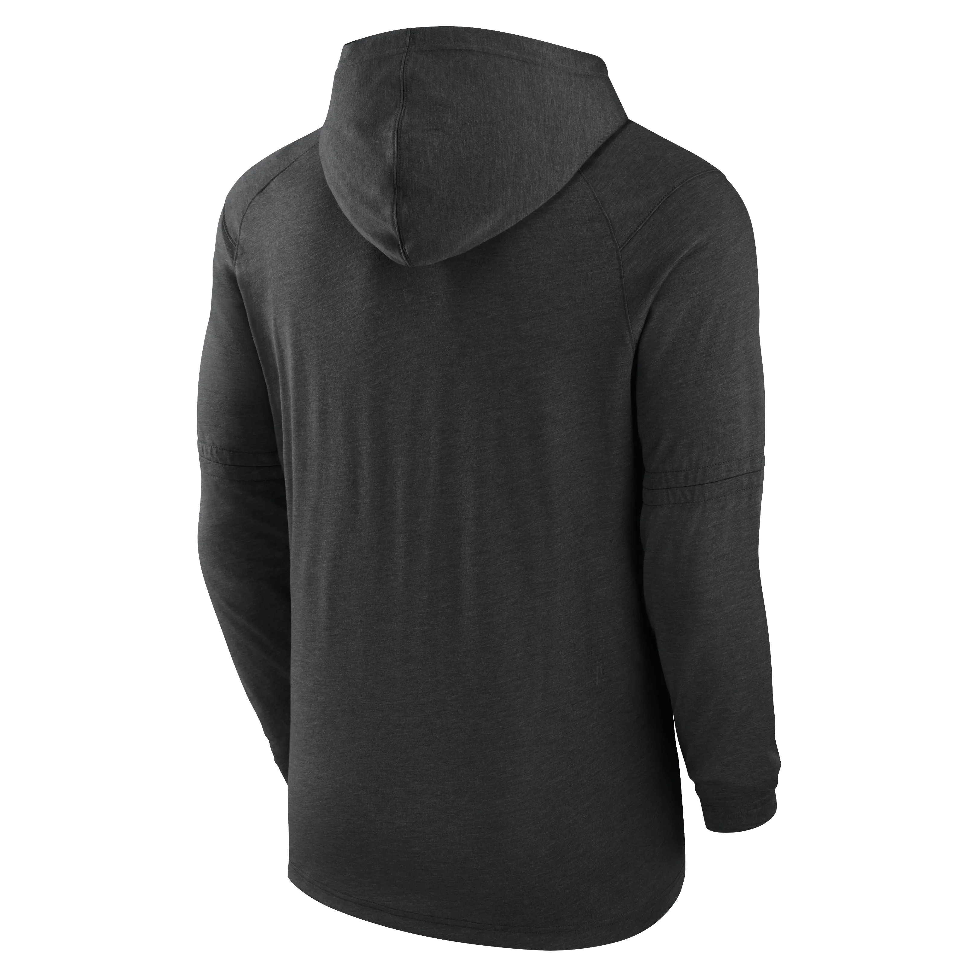 Rays Men's Nike Heather Black Devil Rays Early Work Pullover Hoodie