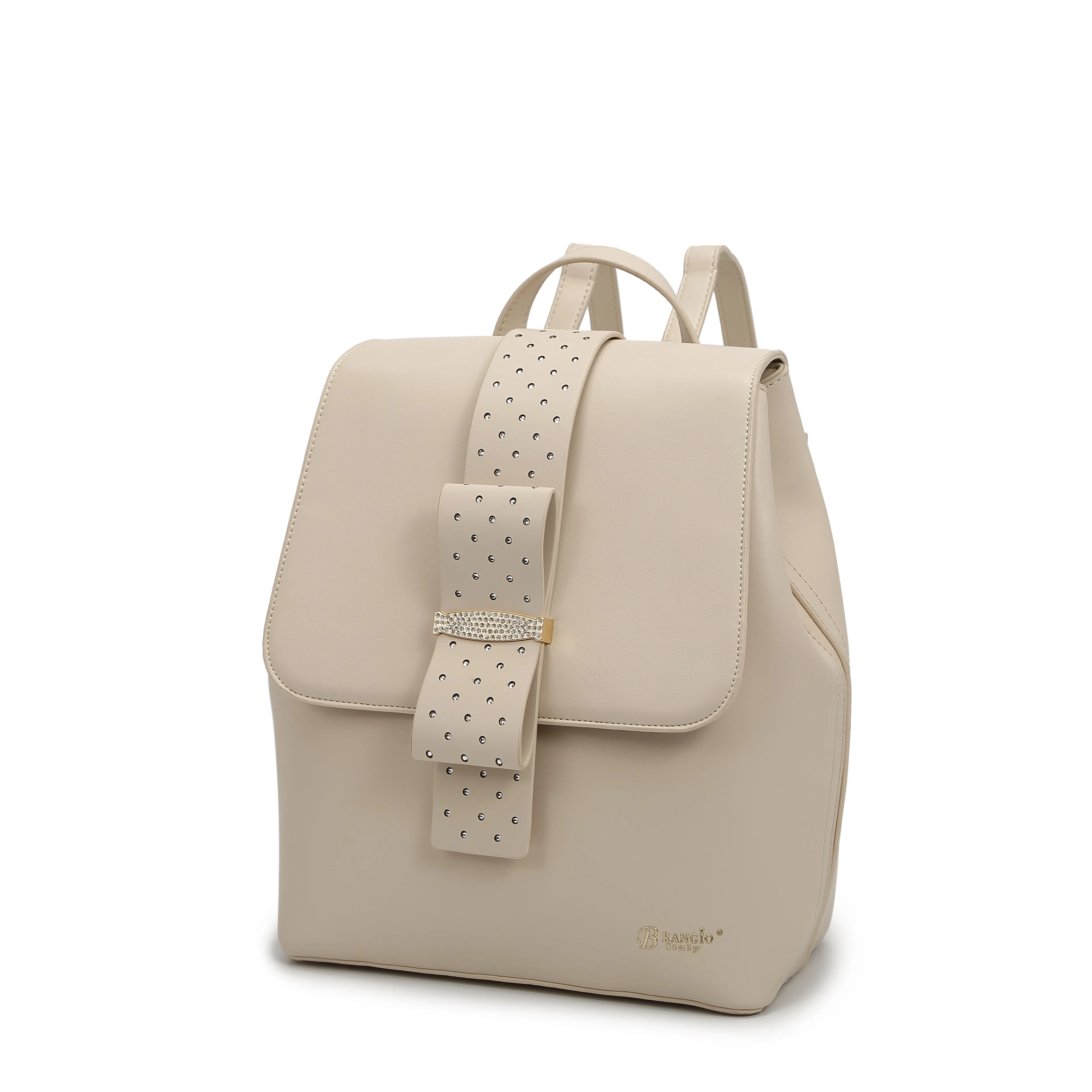 Ribbon Romance Travel Backpack with Rhinestones