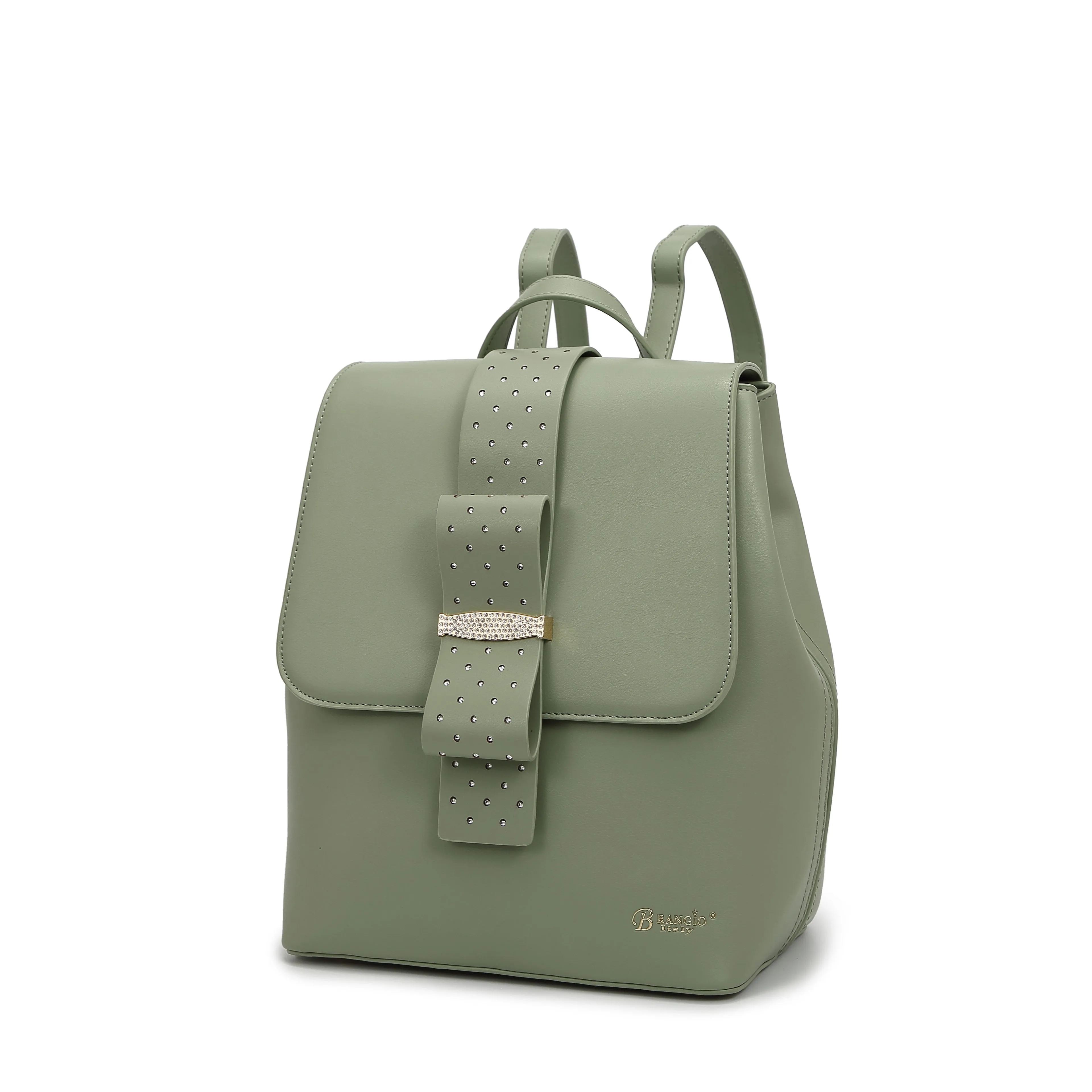 Ribbon Romance Travel Backpack with Rhinestones