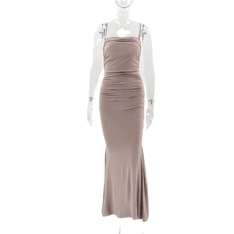 Seductive Elegance Sleek Monochrome Bodycon Slip Dress