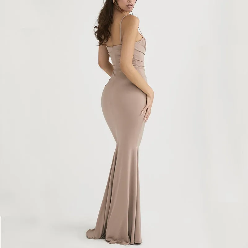 Seductive Elegance Sleek Monochrome Bodycon Slip Dress