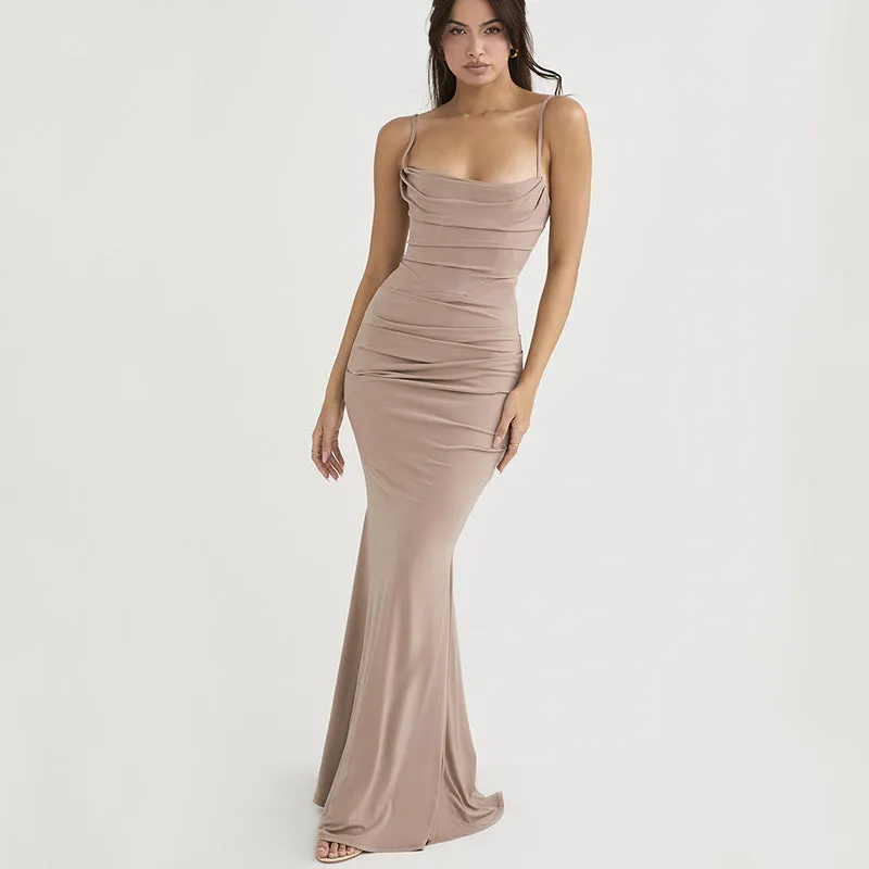 Seductive Elegance Sleek Monochrome Bodycon Slip Dress
