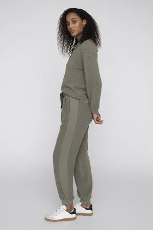 Sherpa Cropped Henley, Clay