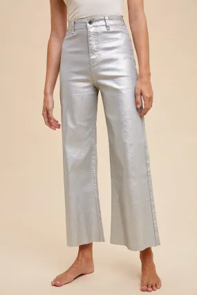 SILVER METALLIC JEANS
