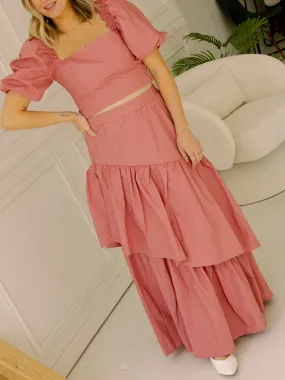 Sincerely Ours Celeste Skirt - Mauve Poplin