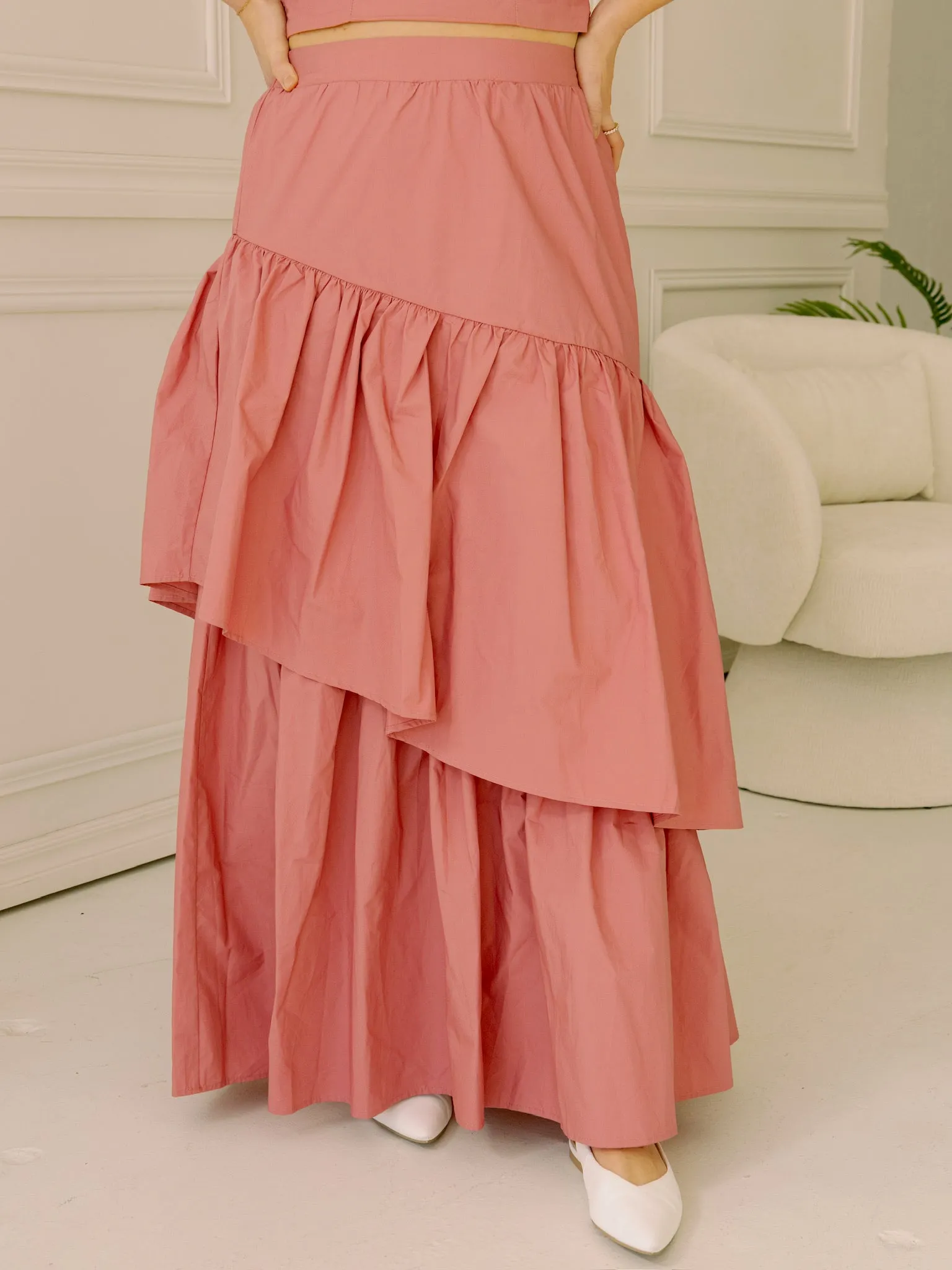 Sincerely Ours Celeste Skirt - Mauve Poplin