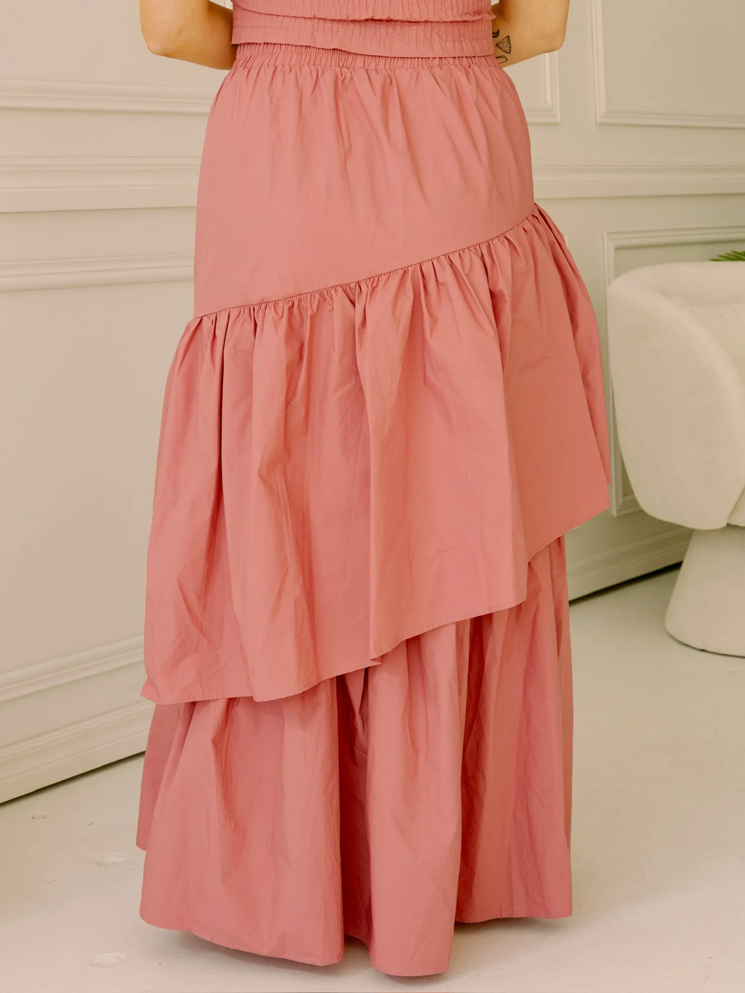 Sincerely Ours Celeste Skirt - Mauve Poplin