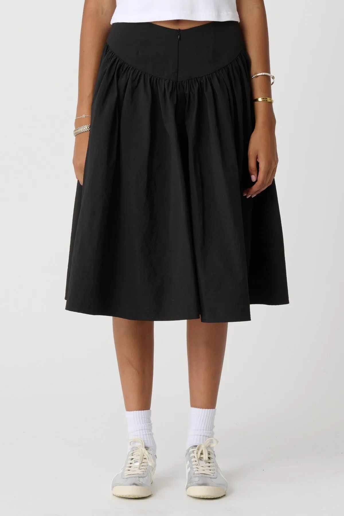 SOFIA MIDI SKIRT - Black