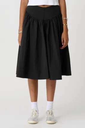 SOFIA MIDI SKIRT - Black
