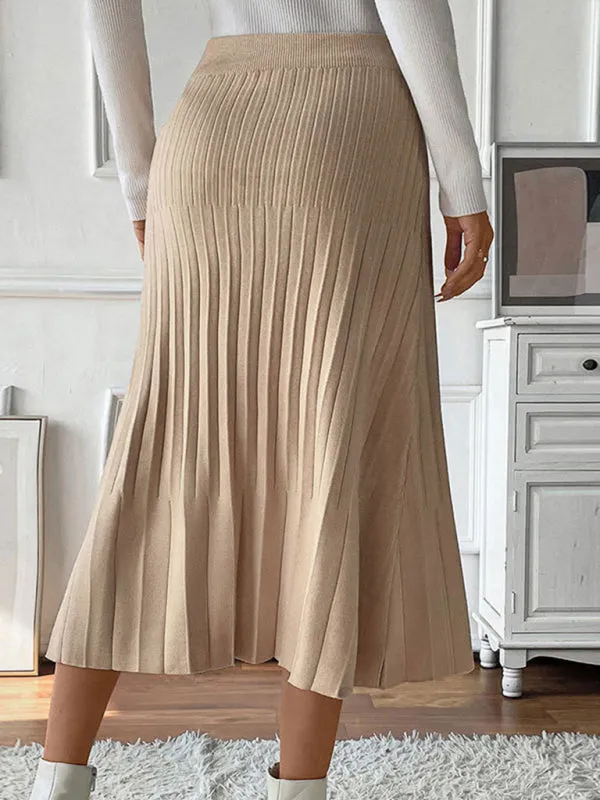 Soft Knit High-Waisted A-Line Skirt for Women