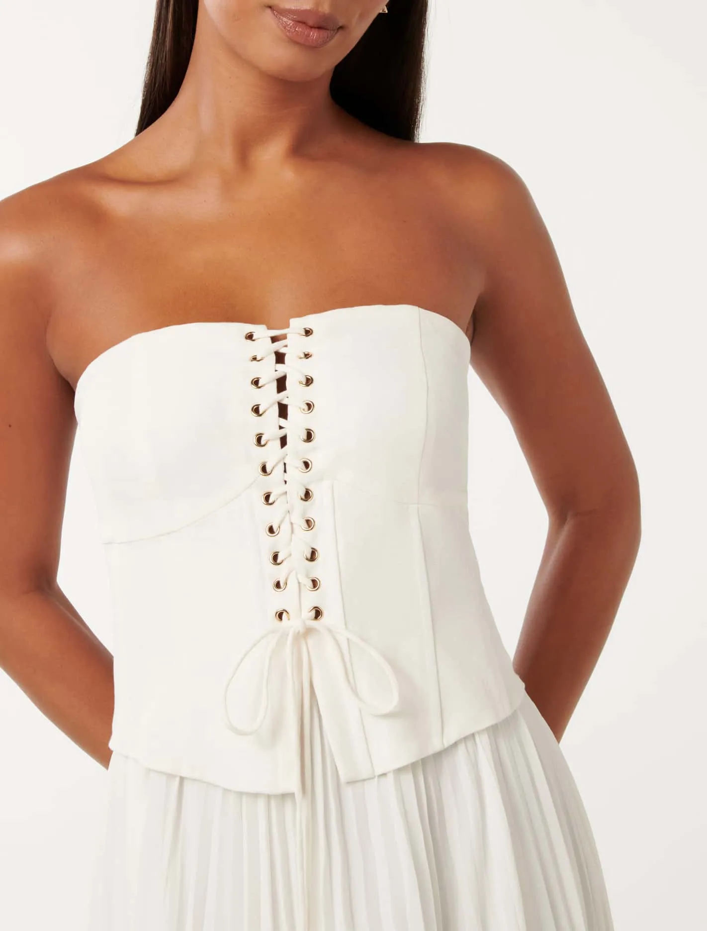Sonnie Strapless Pleated Maxi Dress