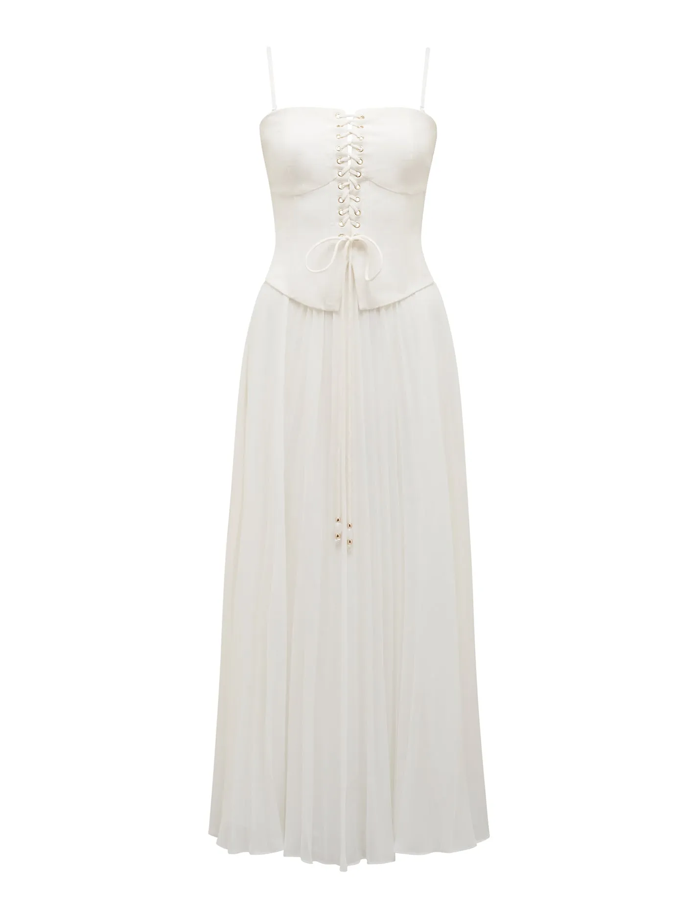 Sonnie Strapless Pleated Maxi Dress