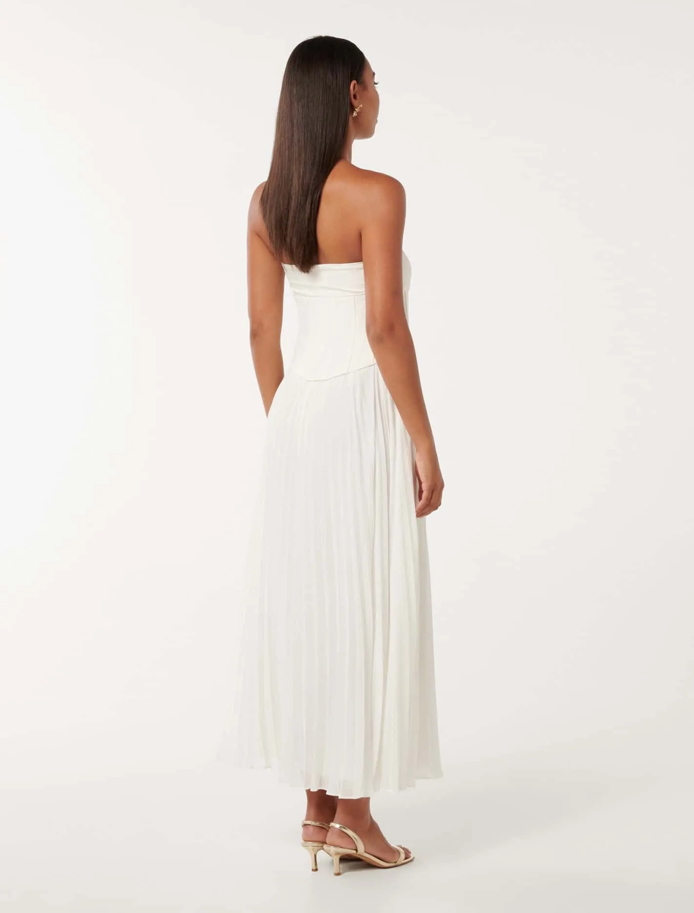 Sonnie Strapless Pleated Maxi Dress