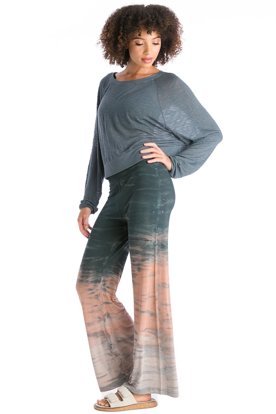 Striated Cropped Sweatshirt