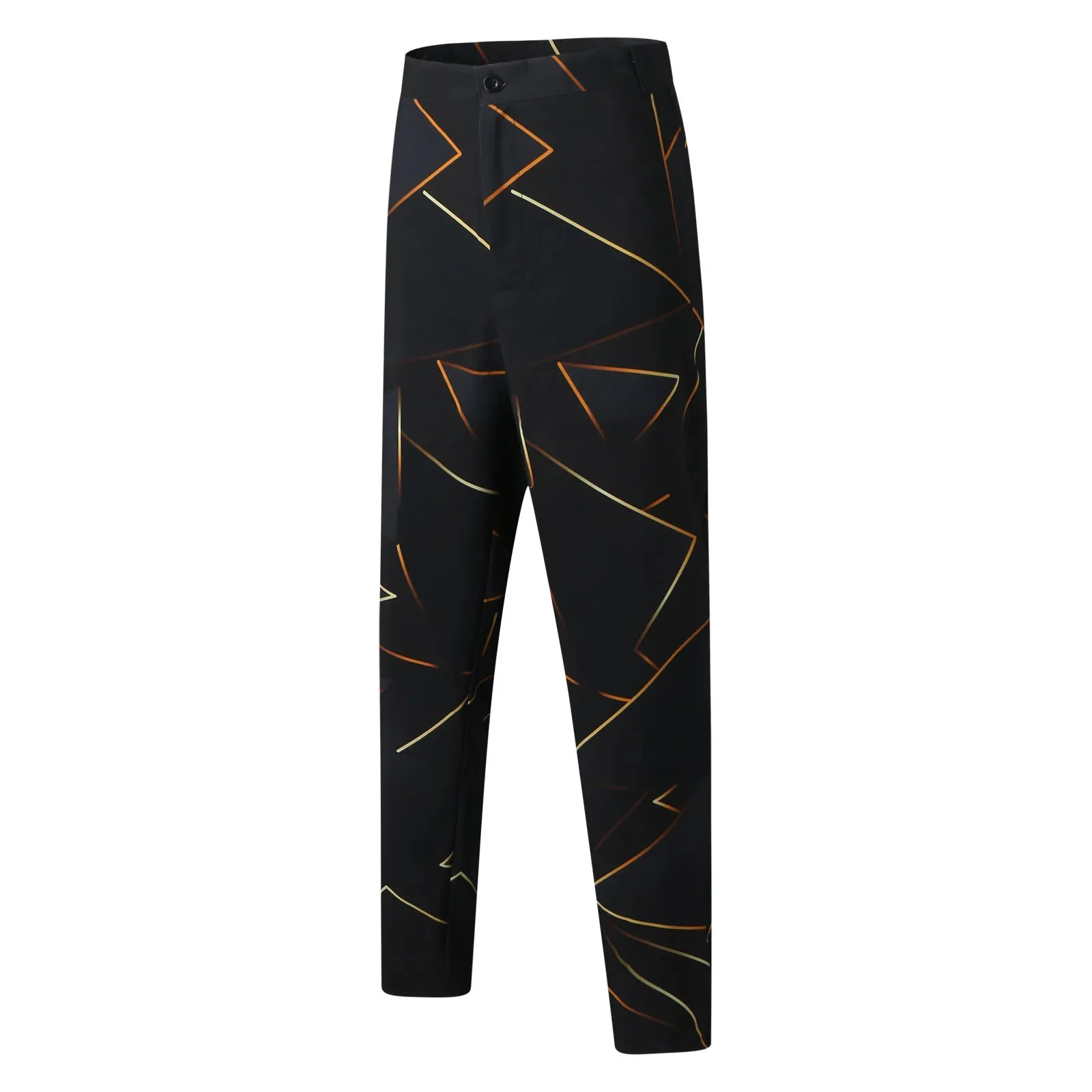 Sweatpants Cargo Pants Men Slim Fit Print Zipper Button Trousers Casual Long Pants Men'S Clothing Sports Pants Clothing Joggers