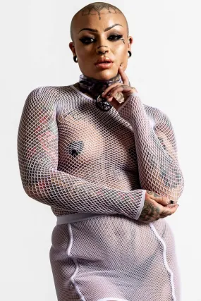 Sweetheart Fishnet Top [LILAC]