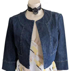 Talbots Cropped Denim Jacket Size 10